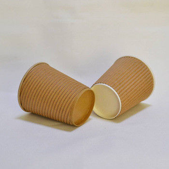 การออกแบบที่กำหนดเองถ้วยกระดาษคราฟท์ไมโครเวฟถ้วยกระดาษร้อนสำหรับชา / กาแฟ / โซดา