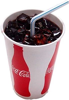 315ml Coke ถ้วยกระดาษที่ใช้แล้วทิ้งน้ำส้ม Pepsi Type Single Wall