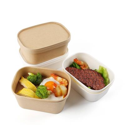 ODM OEM แบบใช้แล้วทิ้ง Take Away Bowl สี่เหลี่ยมผืนผ้าไมโครเวฟสำหรับสลัดสแน็ค