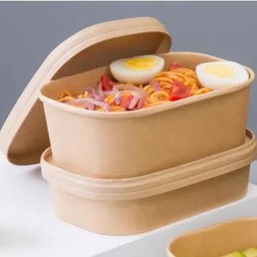 ODM OEM แบบใช้แล้วทิ้ง Take Away Bowl สี่เหลี่ยมผืนผ้าไมโครเวฟสำหรับสลัดสแน็ค