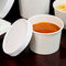 ชามซุปกระดาษเกรดอาหารที่ย่อยสลายได้ ซุปที่ย่อยสลายได้เองพร้อมฝาปิดชามกระดาษ